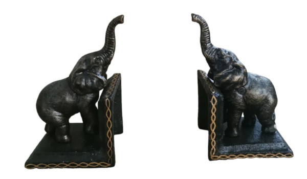 Buchstützen Elefanten aus Eisen !
