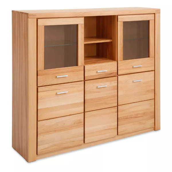 Serie Tanja - Kernbuche teilmassiv - Highboard!