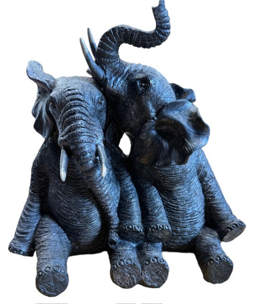 Elefantenfigur - 2 Elefanten kuscheln !