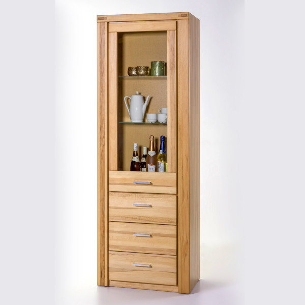 Serie Tanja - Kernbuche teilmassiv - Vitrine Small!