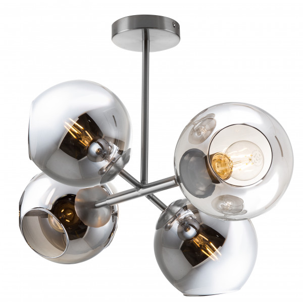 Deckenleuchte - PILARO - Rauchglas Serie - 4 flg
